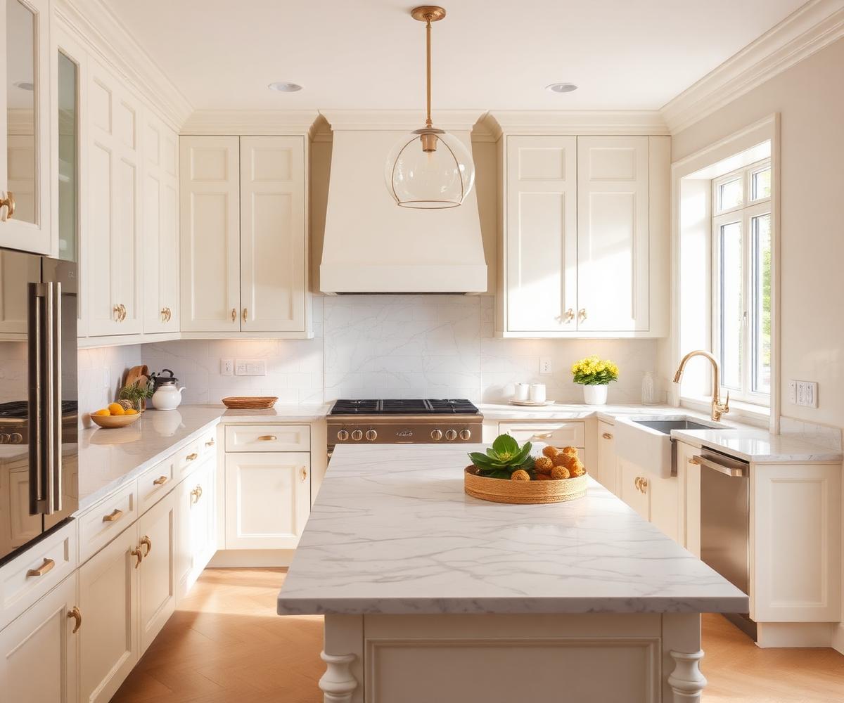 Spotless modern kitchen with gleaming countertops